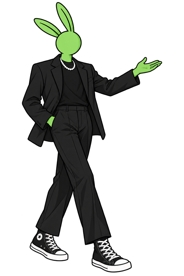 Fengmatu, in a black suit, welcomes you to explore art